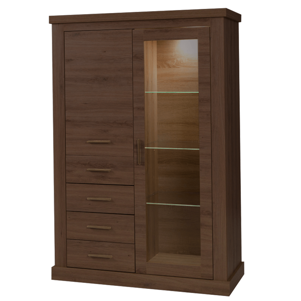 Vitrină AR3, stejar stirling, HILARD