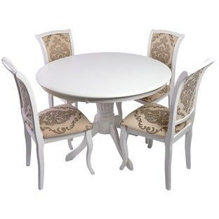 Set masa Olivia + 4 scaune Milano ivoire-0