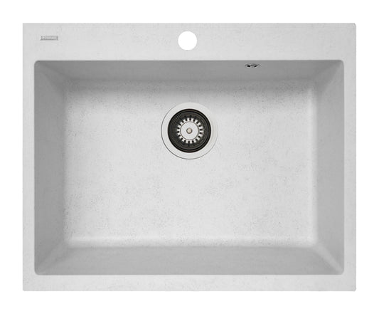 Chiuveta soft compozit Pyramis Square DUROTHEK 60x50 1B alb