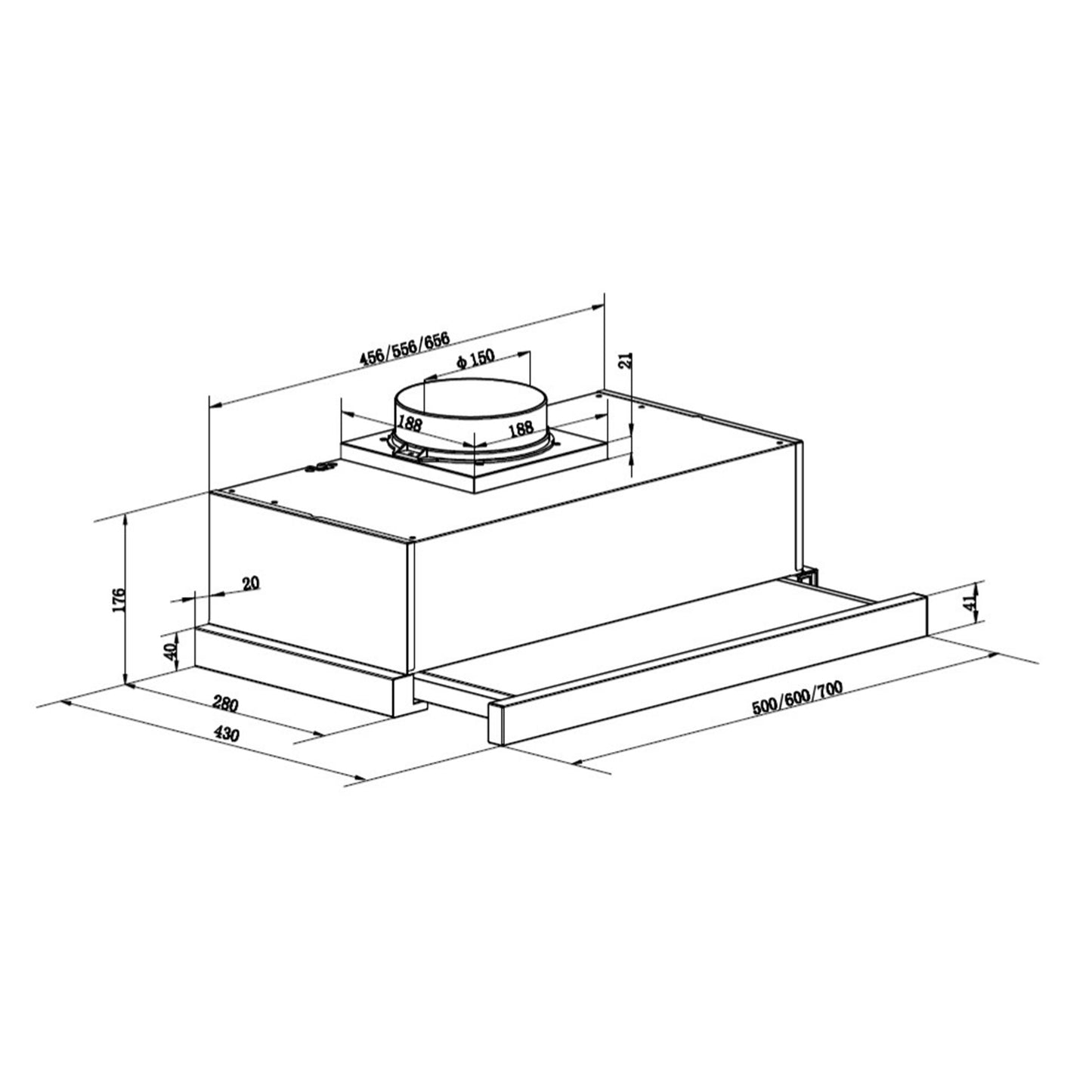 Hota telescopica Pyramis Sliding ATM1 Inox