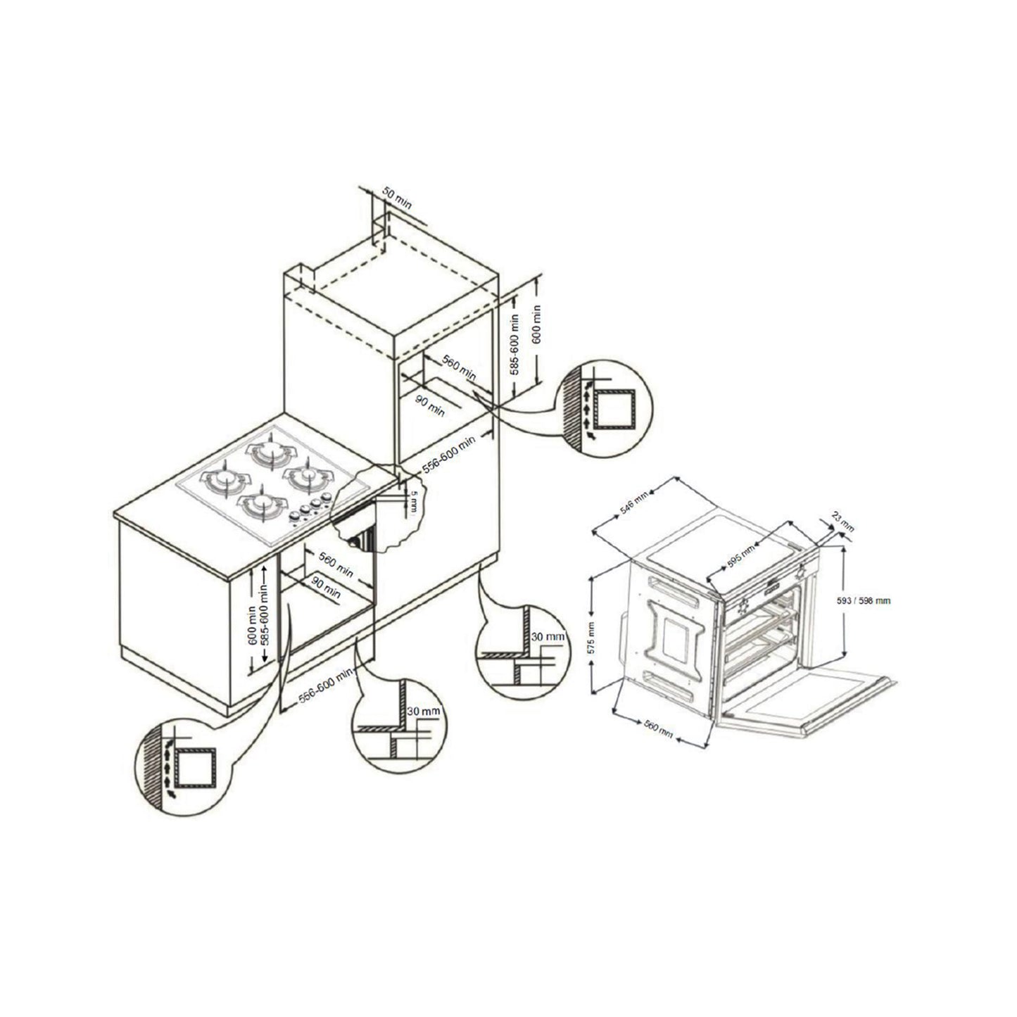 Cuptor electric Pyramis 60IN 8071 Ivory