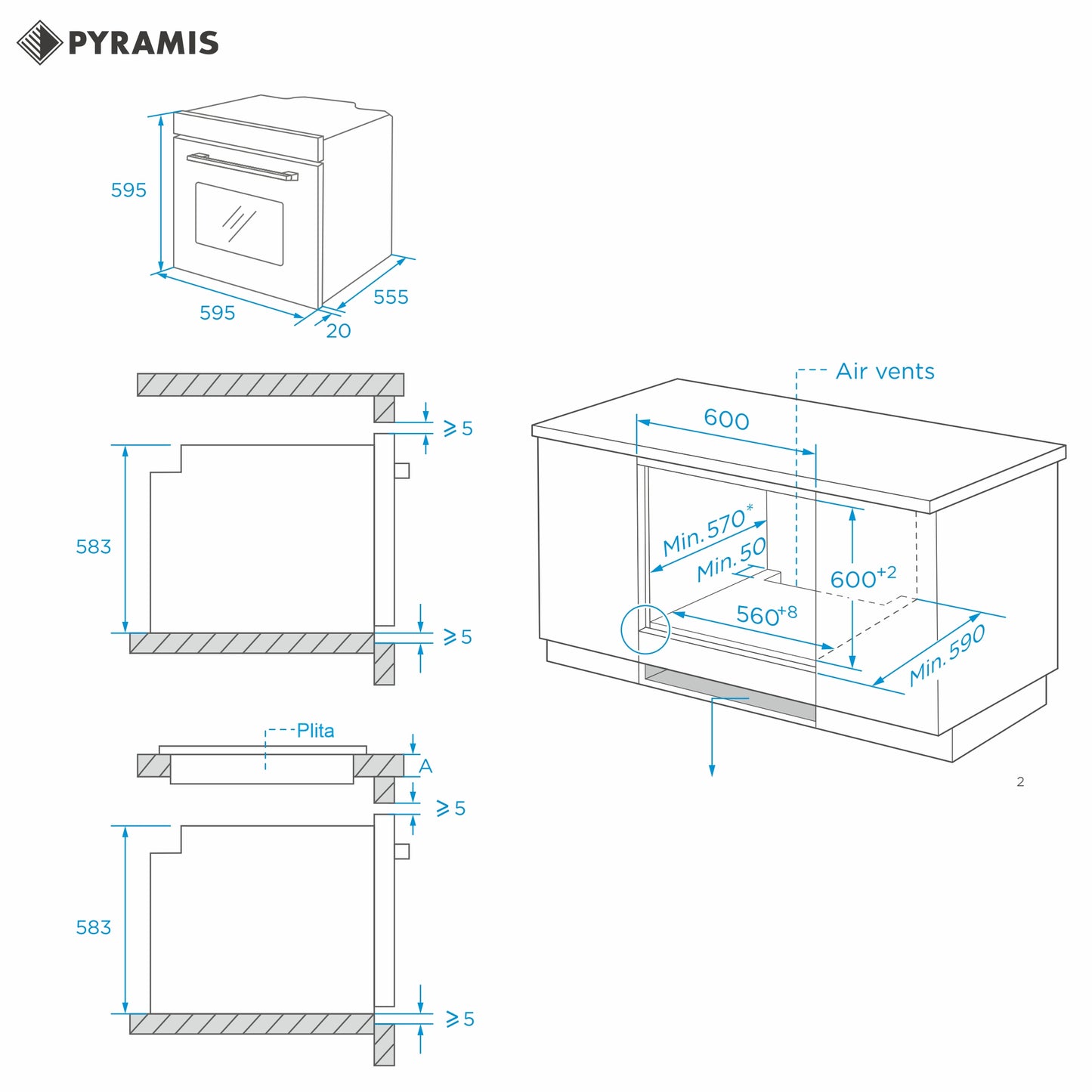 Set Pyramis 23P Black