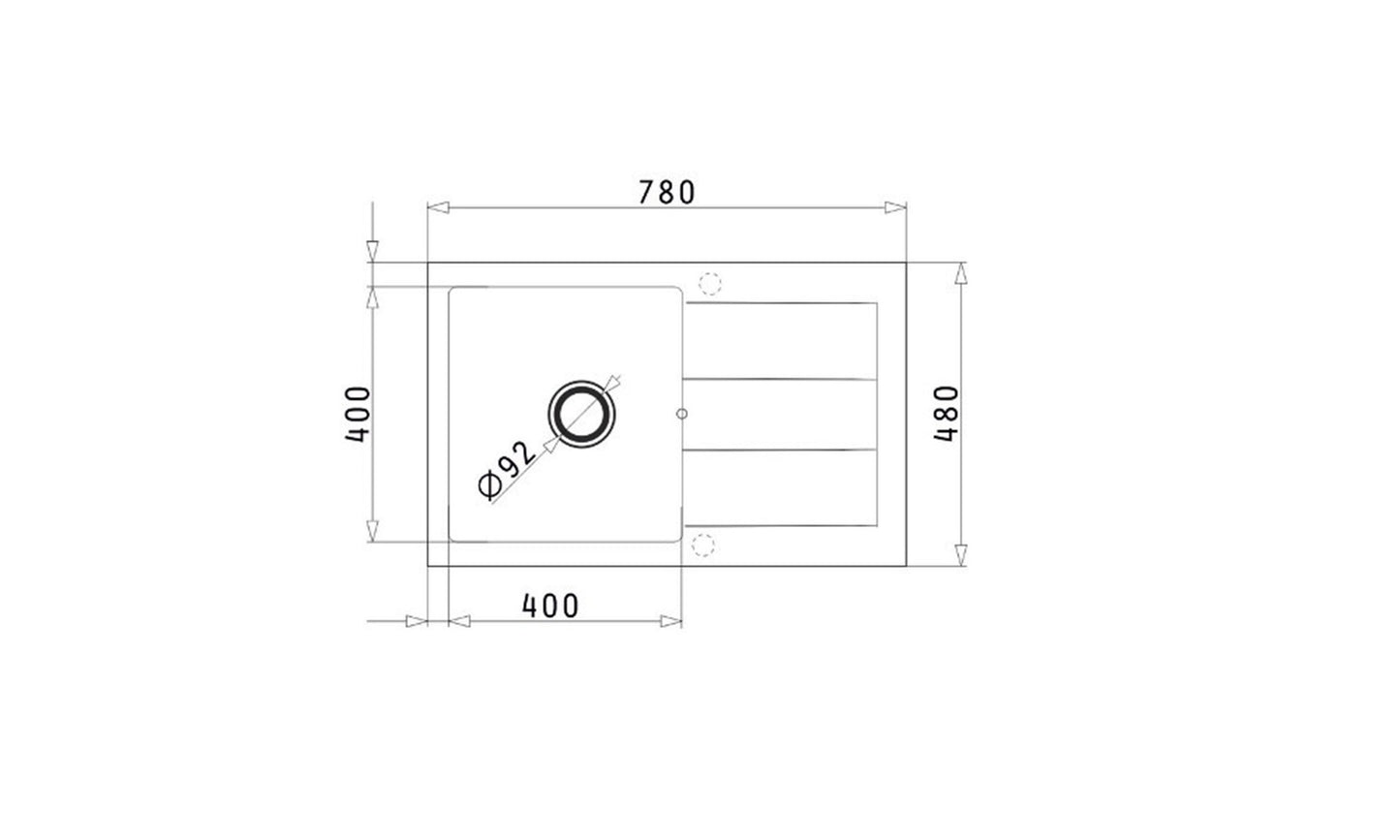 Set chiuveta Pyragranite SPARTA PLUS, baterie IDEA Black si Cos Extensibil