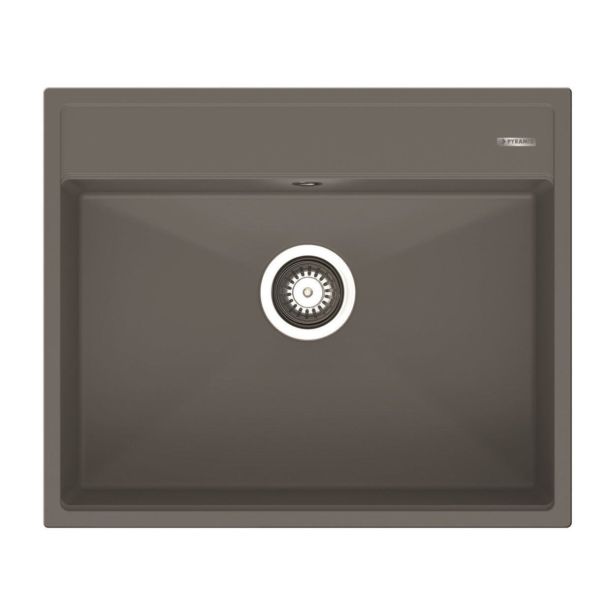 Set chiuveta granit ITHAKA 1B 61x51 si baterie ADELITA Iron Grey