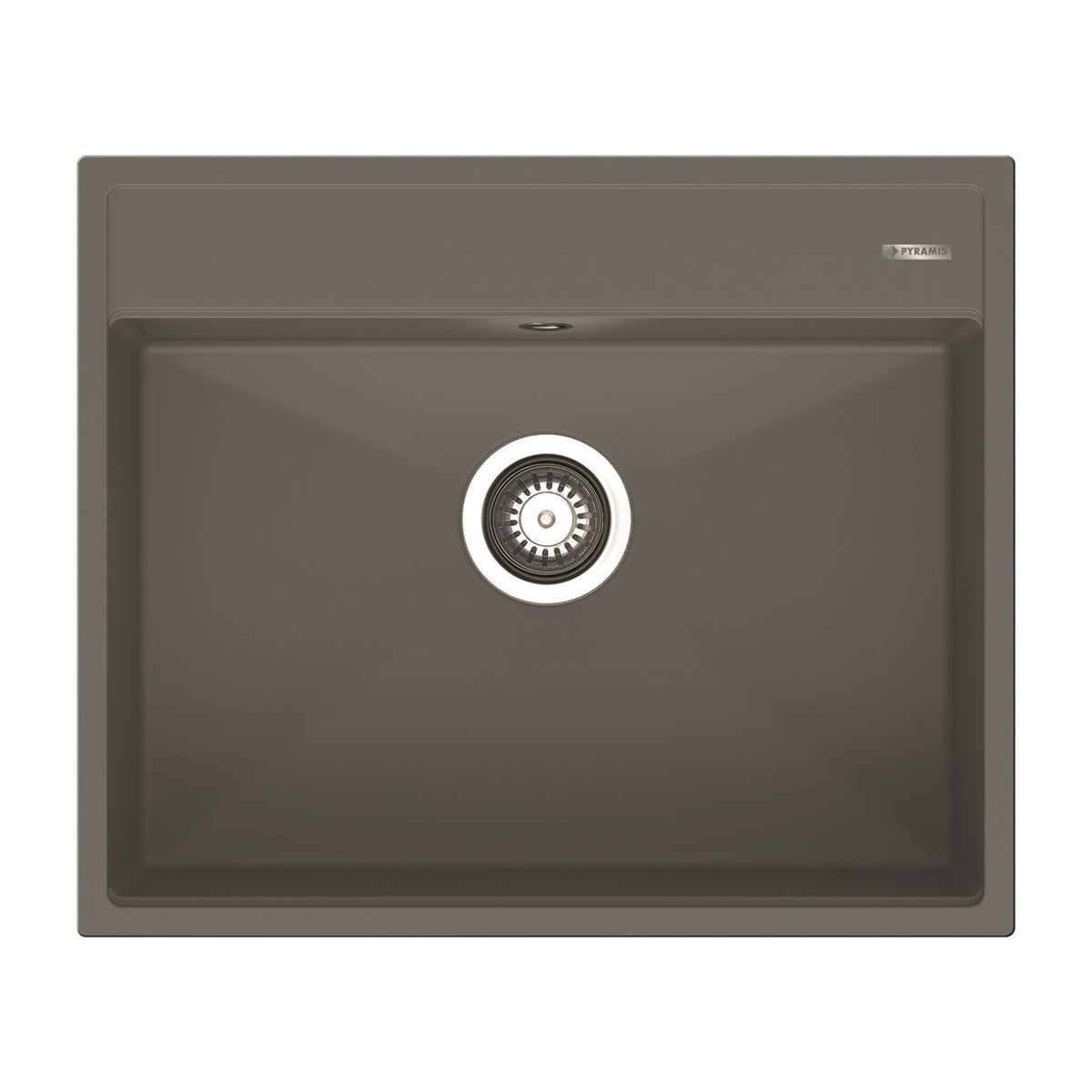 Set chiuveta granit ITHAKA 1B 61x51 si baterie ADELITA Iron Grey