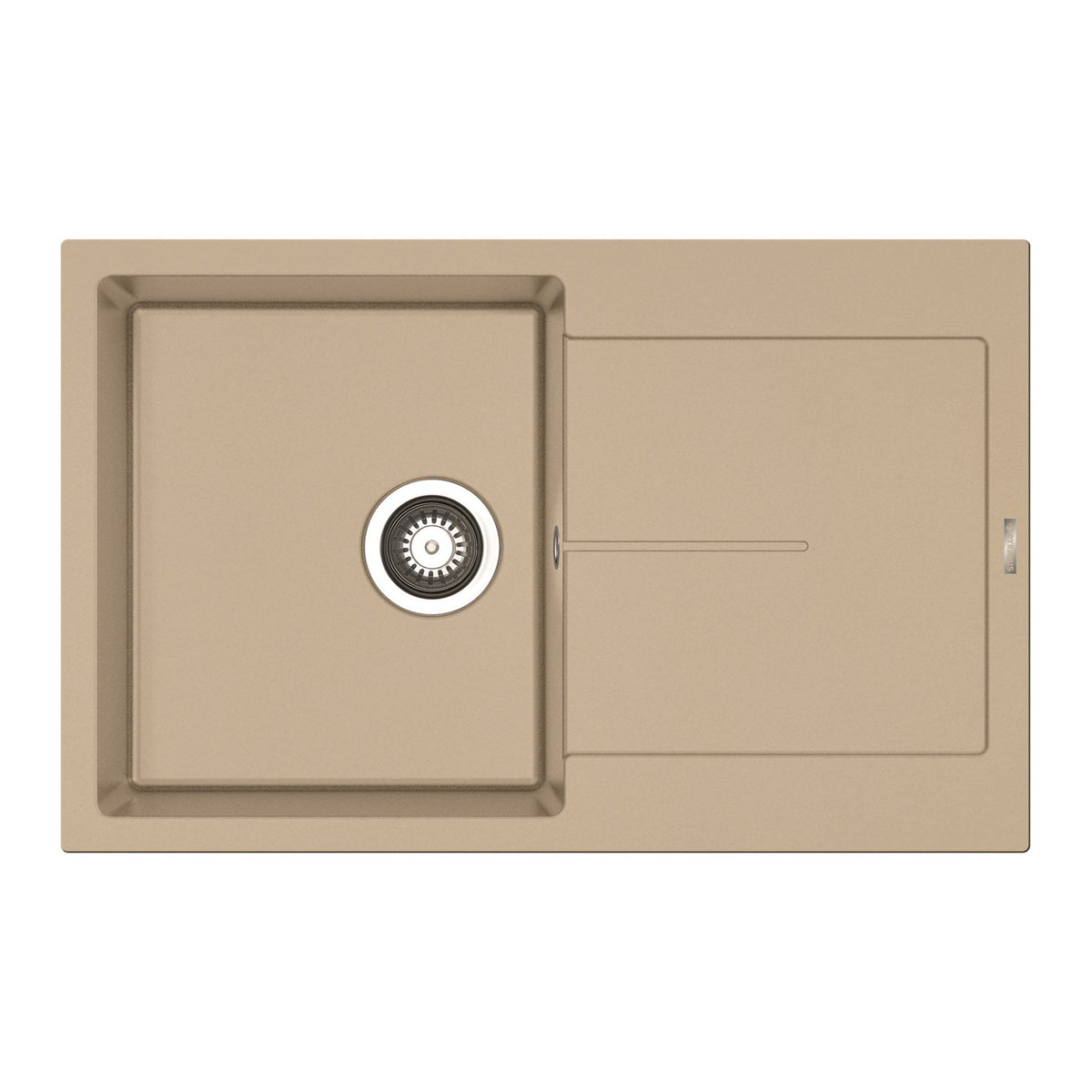 Set chiuveta granit ITHAKA 1B1D 79x50 si baterie ADELITA Drak Beige