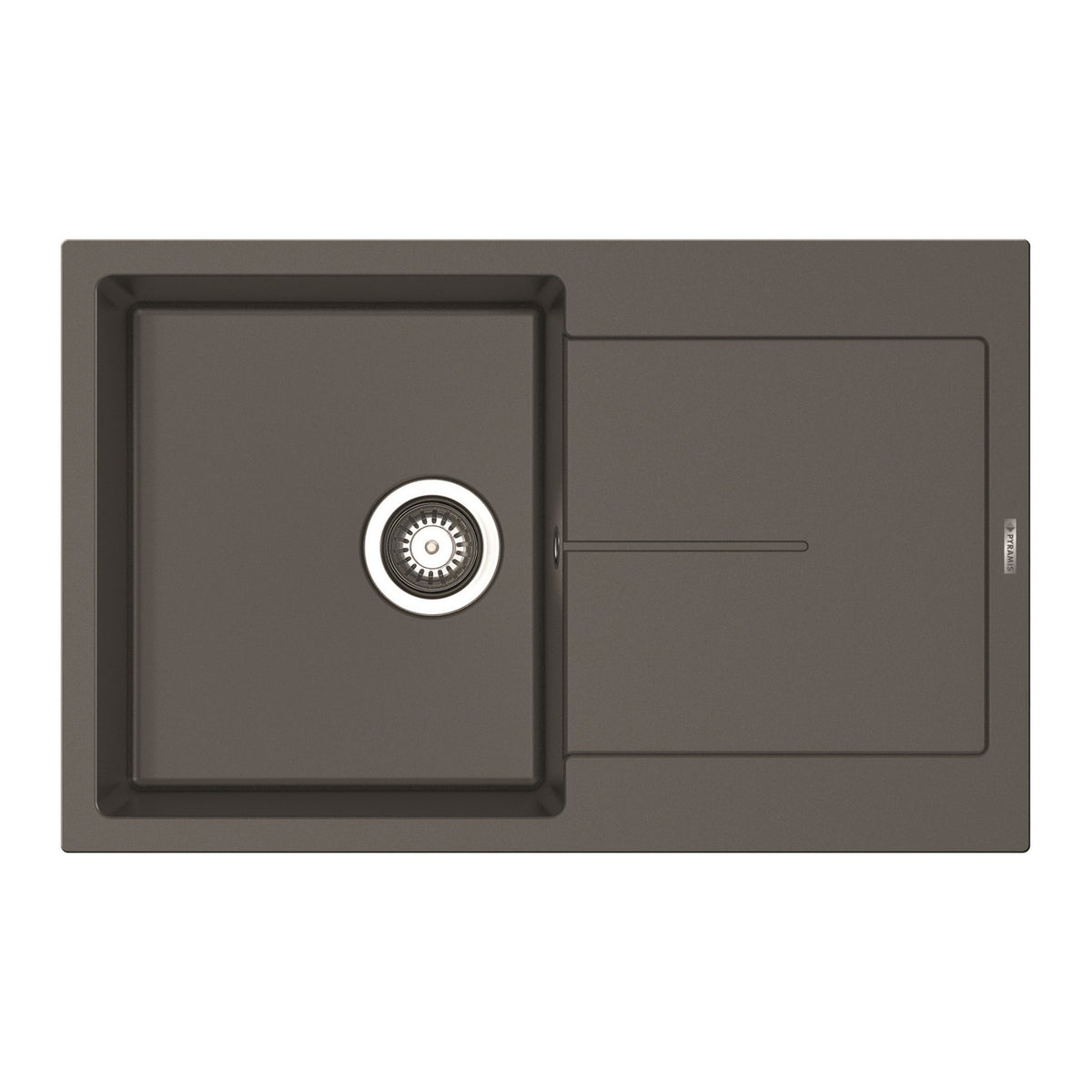 Set chiuveta granit ITHAKA 1B1D 79x50 si baterie ADELITA Iron Grey