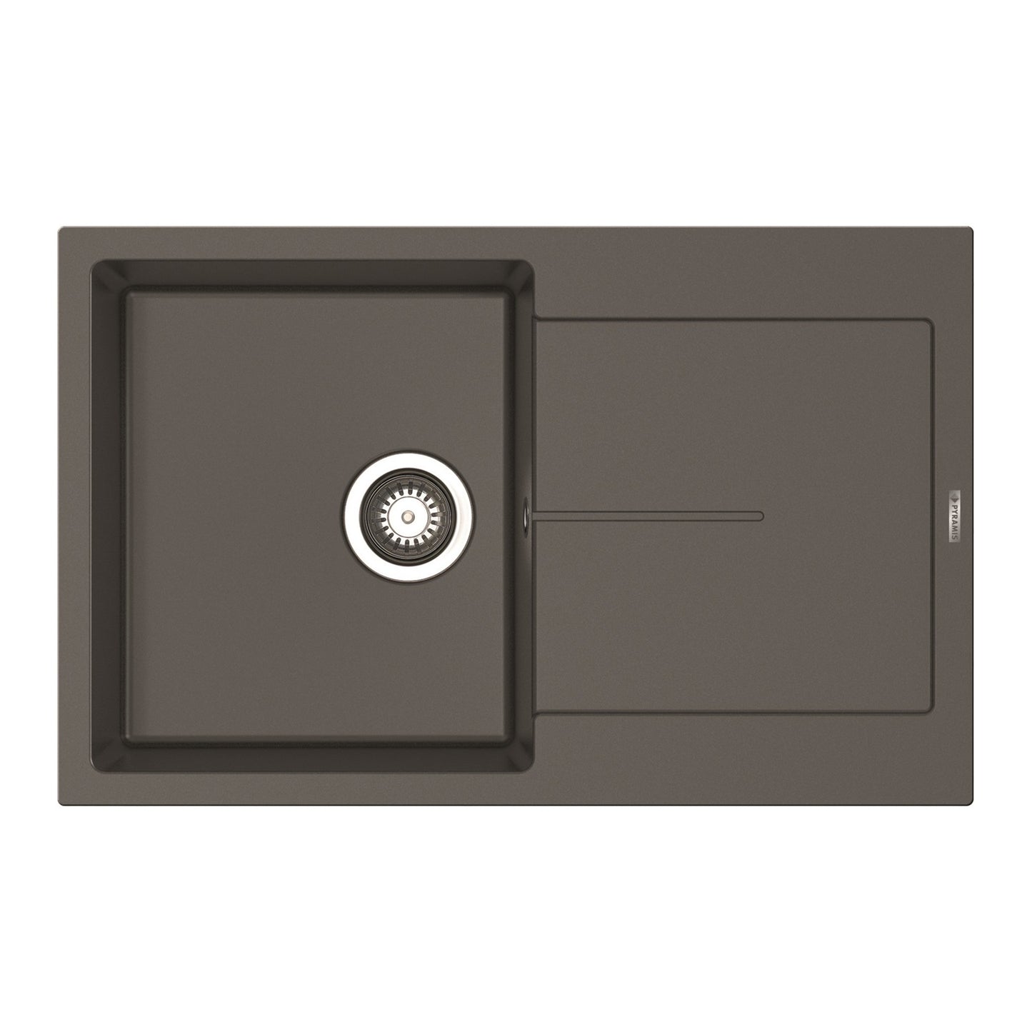 Set chiuveta granit ITHAKA 1B1D 79x50 si baterie ADELITA Iron Grey