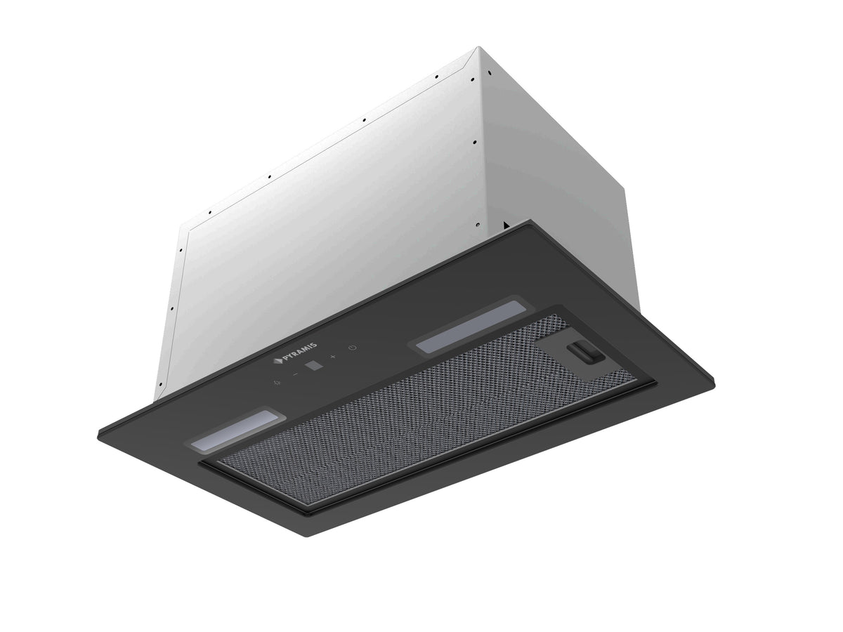 Hota total incorporabila Pyramis MD 52cm Black Glass