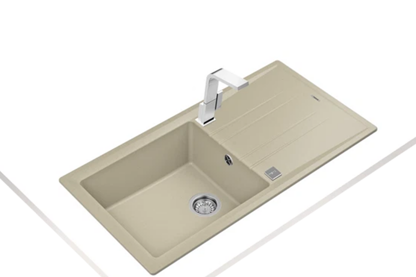 Chiuvetă Teka Tegranit Stone 60 L-TG 1B 1D T Topasbeige - Gallery Image 2