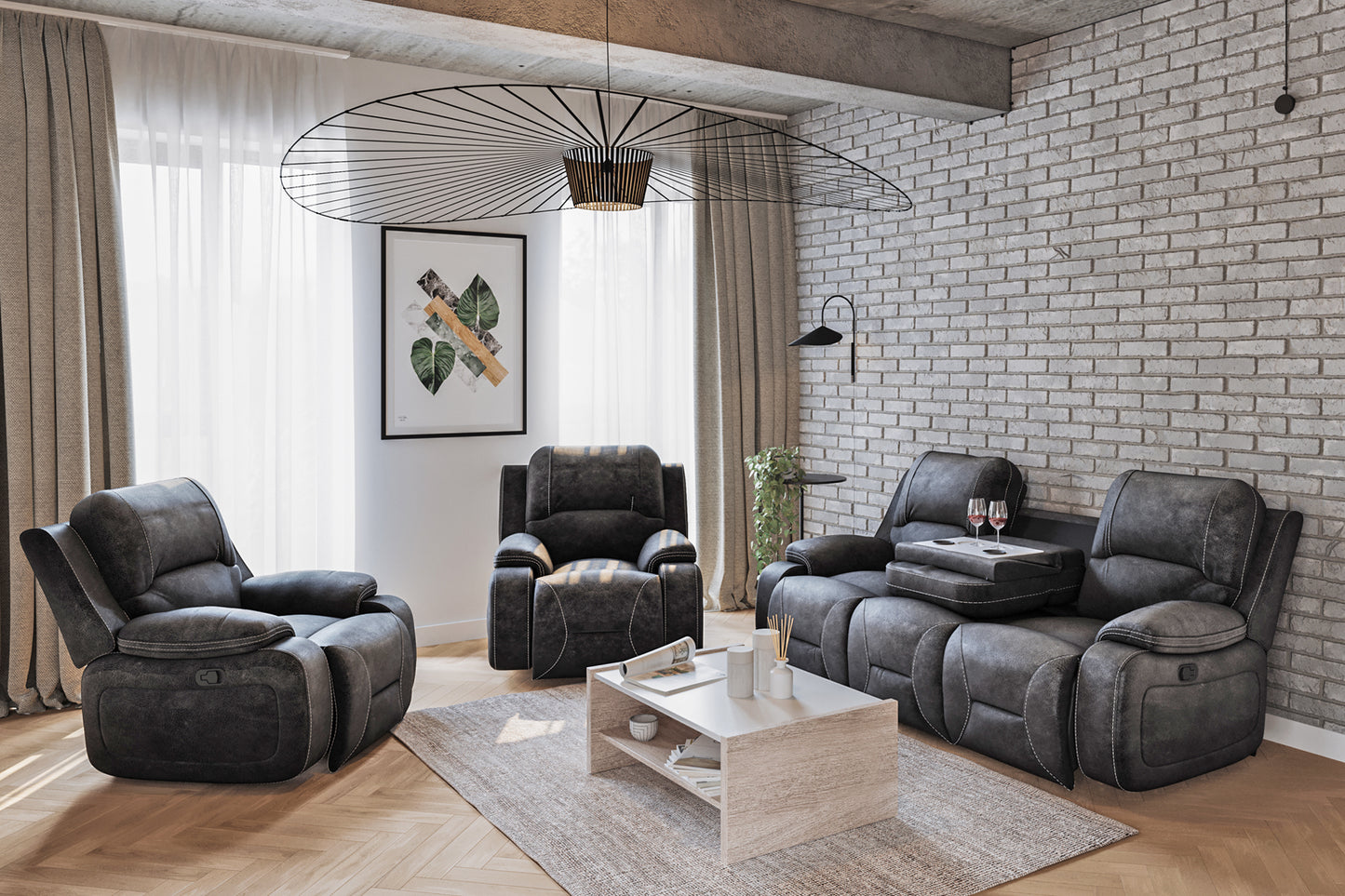 Canapele extensibile Casino cu reclinere - Gallery Image 1