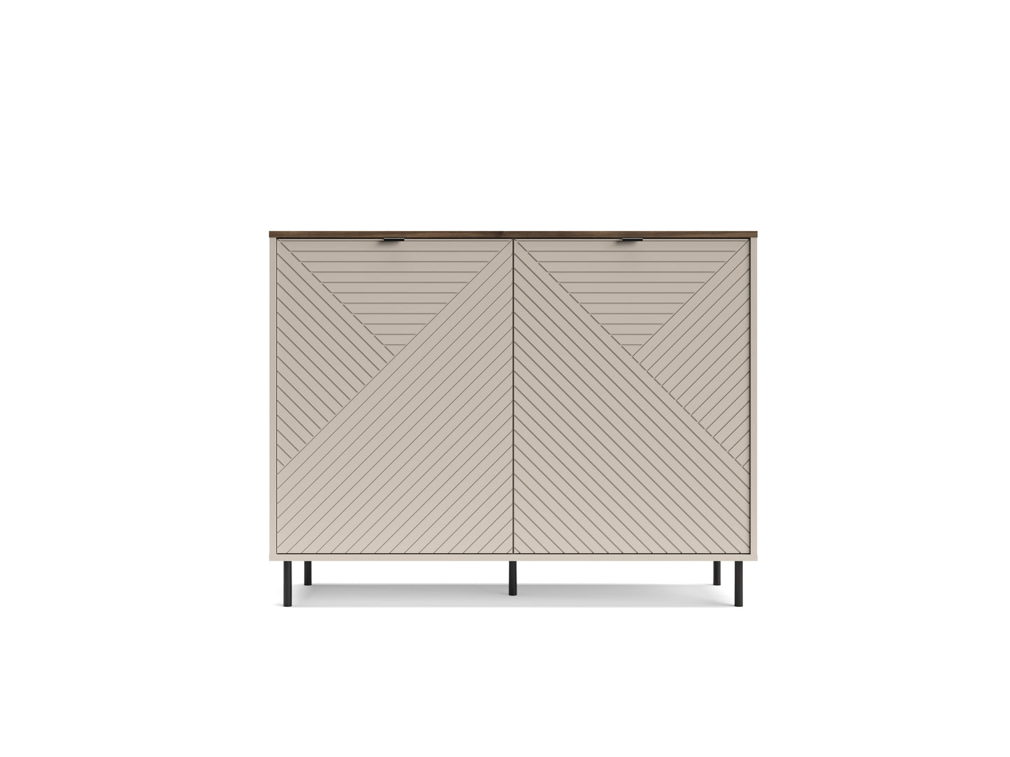 MIRAGE Comoda 2D, casmir/ stejar castelo, 123.4 x 40 x 95.4 cm