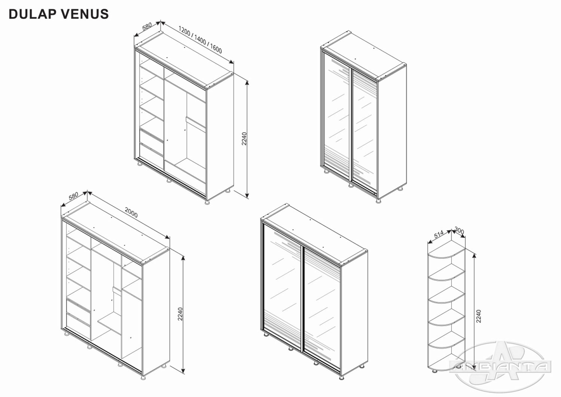 Dulap Venus sonoma inchis