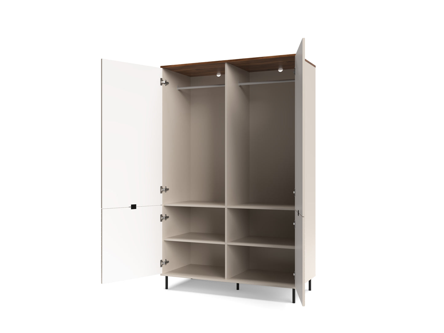 MIRAGE Dulap 2D - 2 usi (MR11), casmir/ stejar castelo, 123.4 x 55 x 194.6 cm