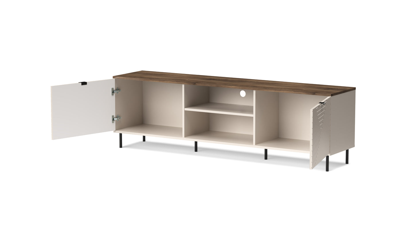 MIRAGE Comoda RTV (MR3), casmir/ stejar castelo, 183.4 x 40 x 55.2 cm