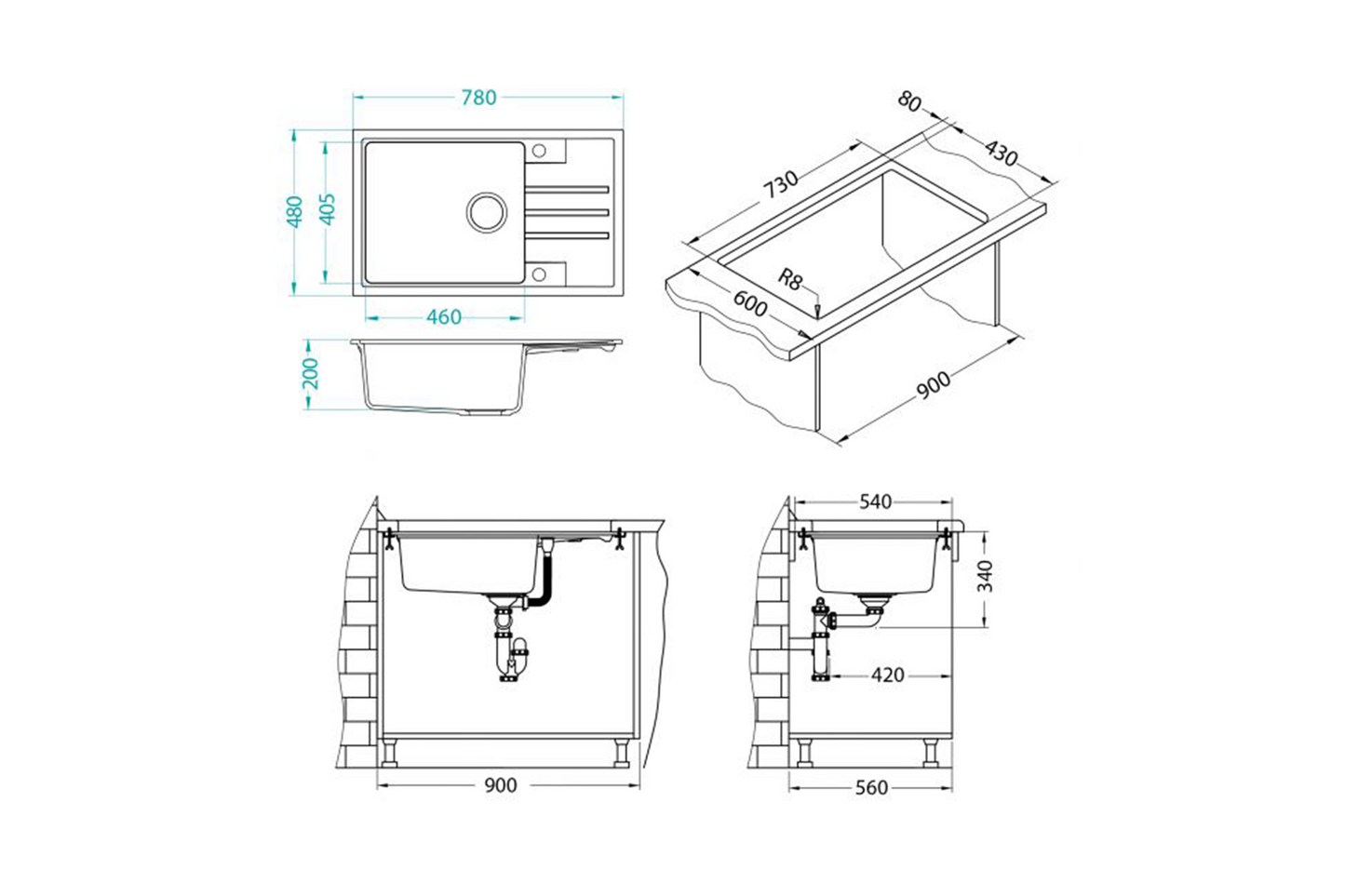 Chiuvetă Alveus Intermezzo 130 A55 Bej Melange - Gallery Image 3