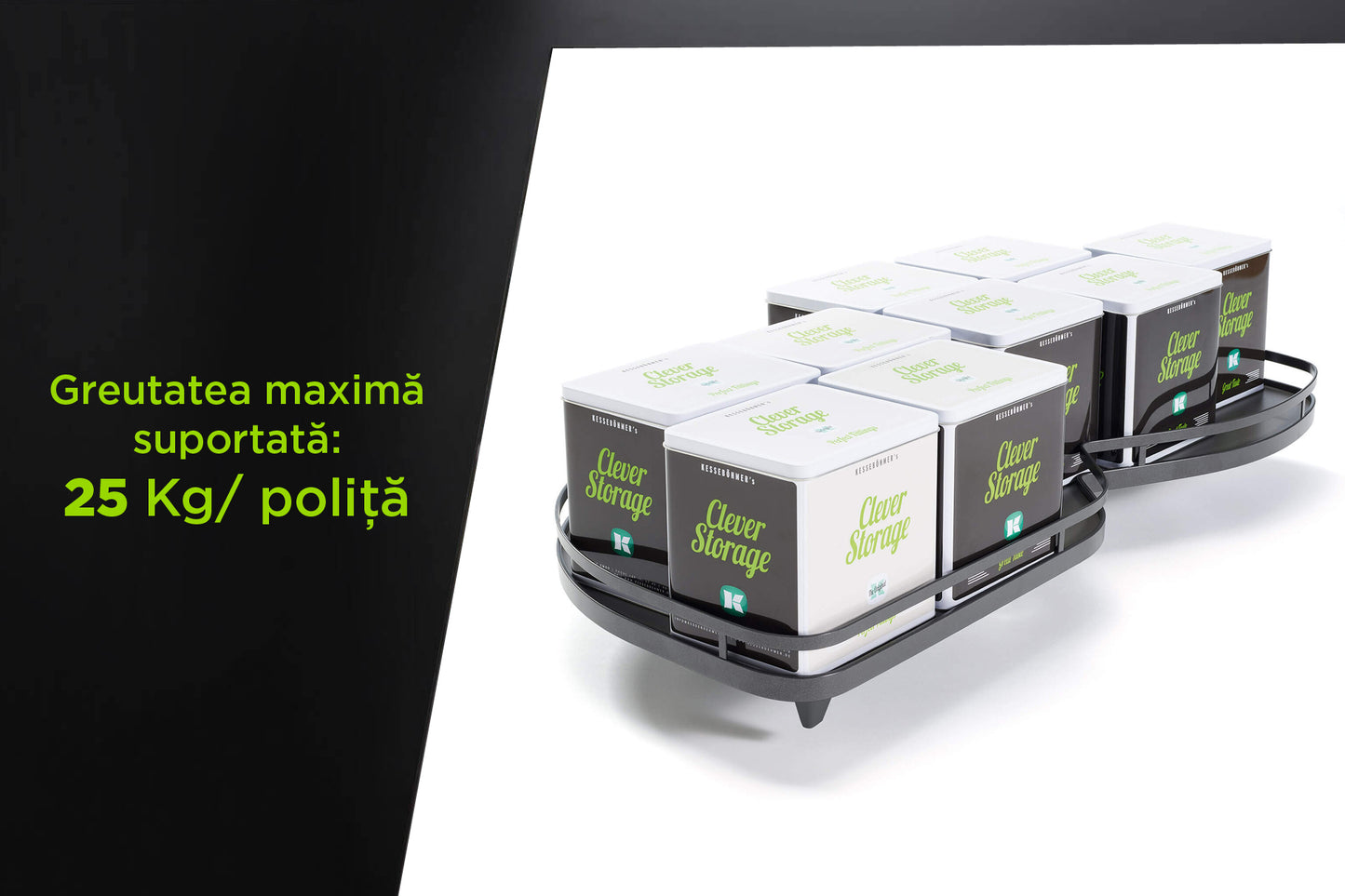 Set polițe rotative cu extragere totală pentru modulul de colț L109 s/d - Gallery Image 3