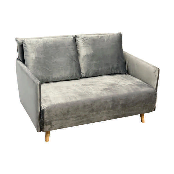 Canapea extensibila 2 locuri Milagro, catifea gri