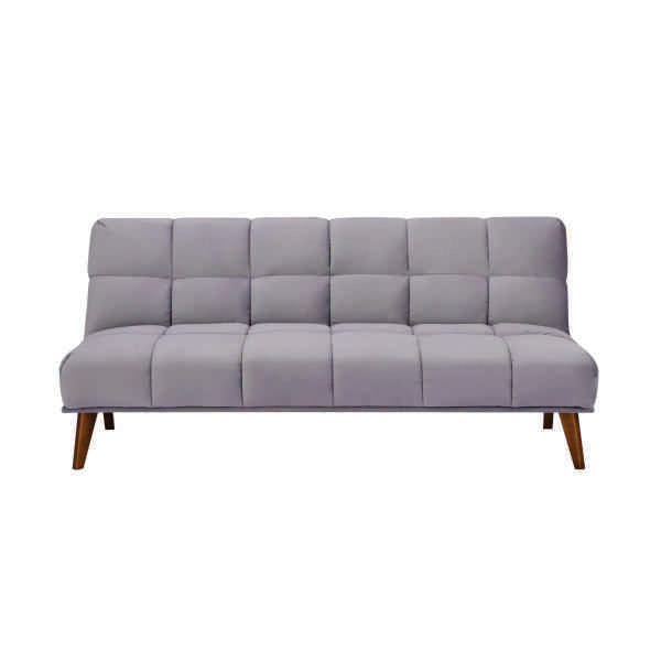 Canapea extensibila Erin 3 locuri (rabatabila, click - clack), catifea gri