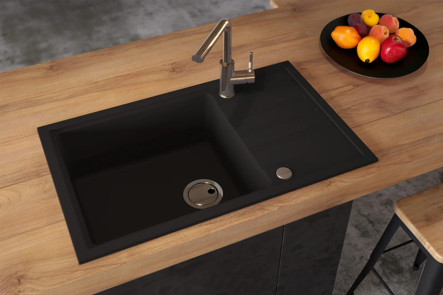 Chiuvetă Alveus Intermezzo 130 G90 Negru Mat - Gallery Image 2