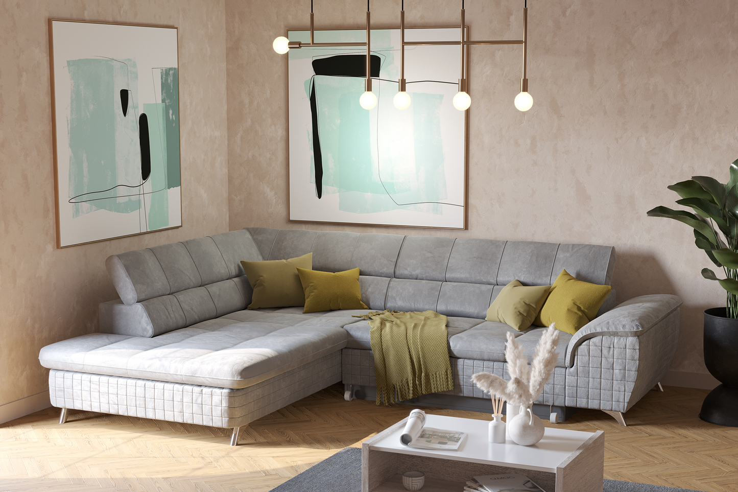 Colțar modular extensibil Kiev cu ladă pentru depozitare - Gallery Image 2