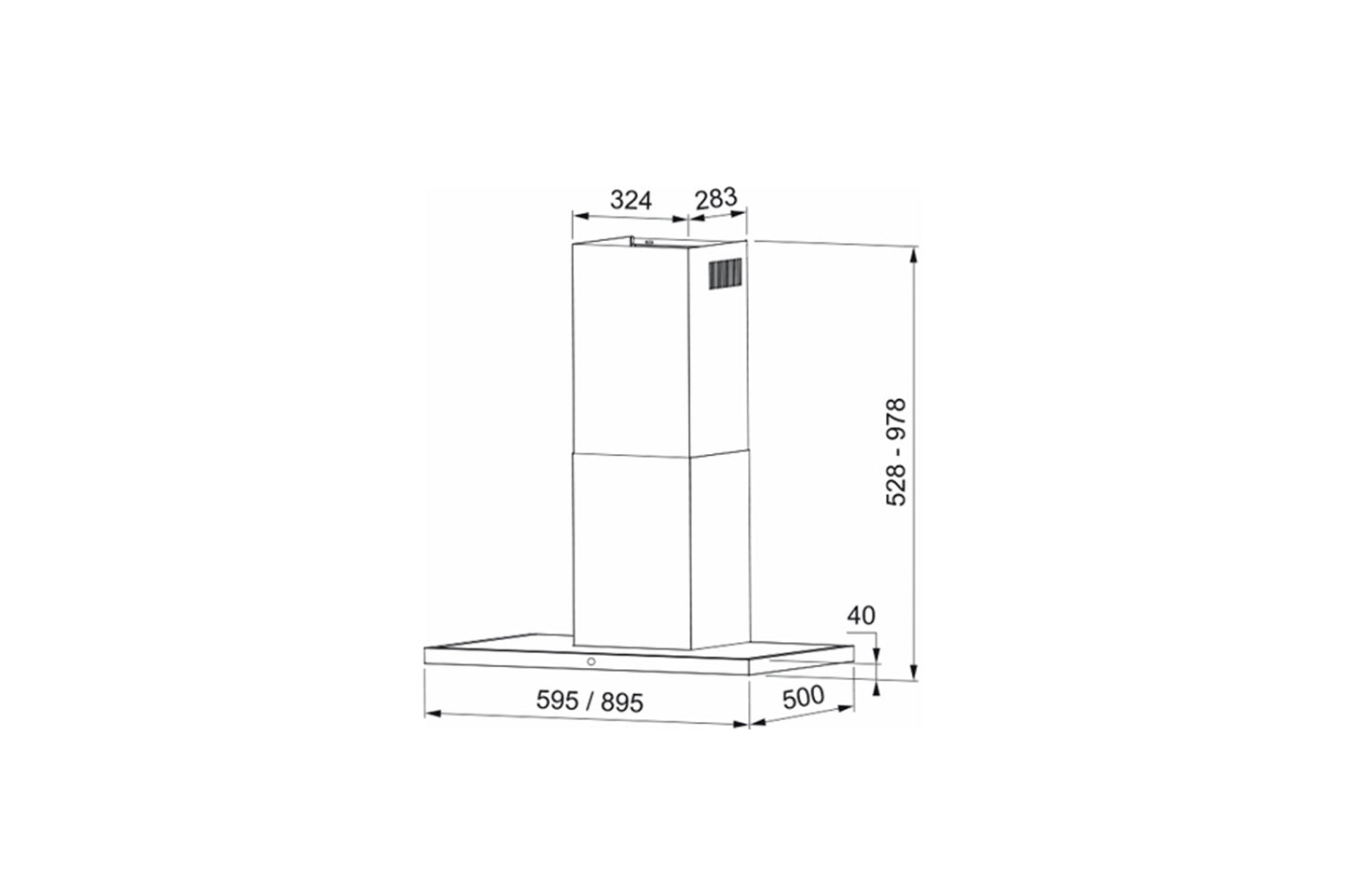 Hotă decorativă Franke ARNO60XS/BK - Gallery Image 2