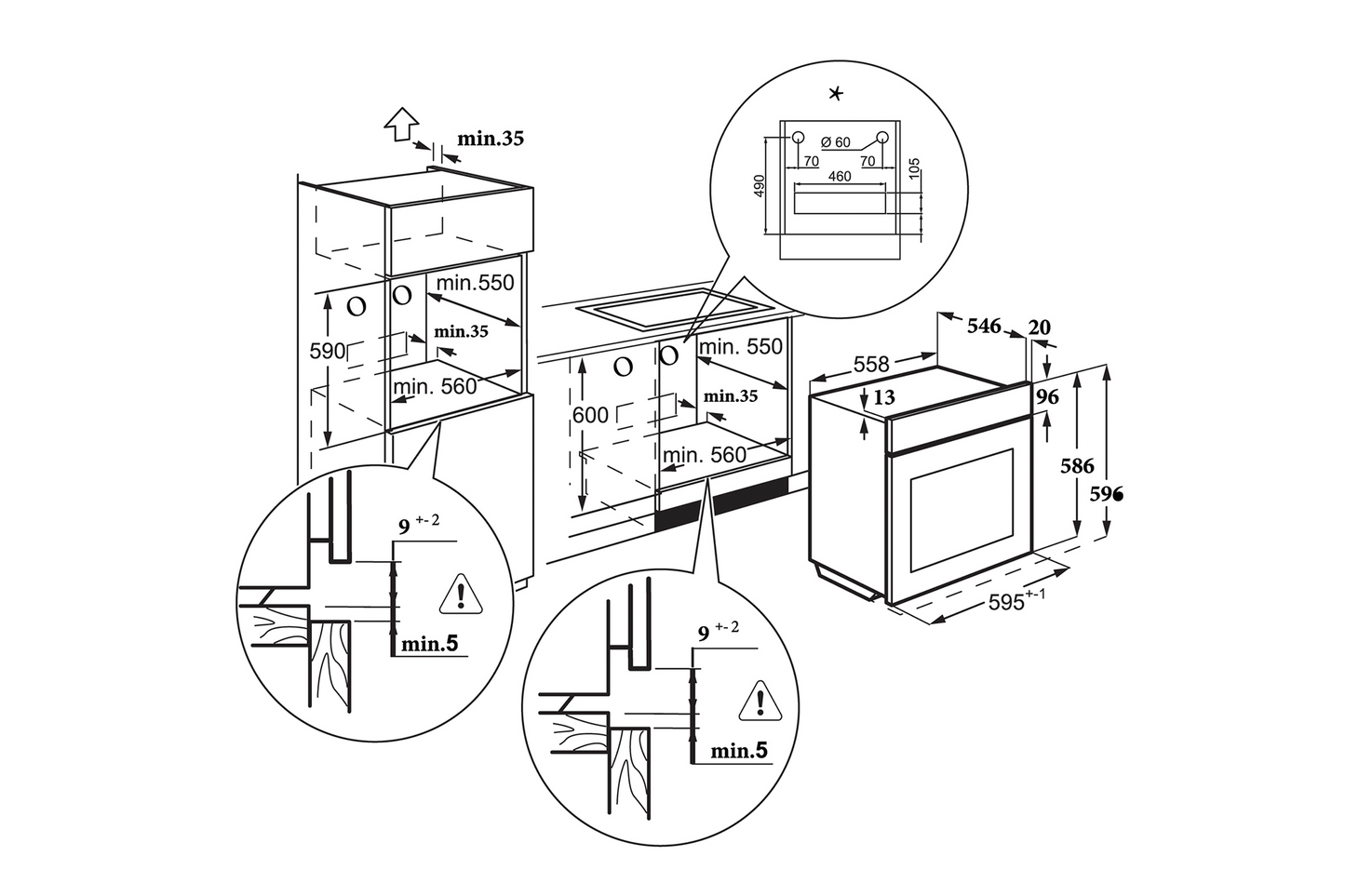 Cuptor electric Master Kitchen MKO 1307ED-MPBK - Gallery Image 7