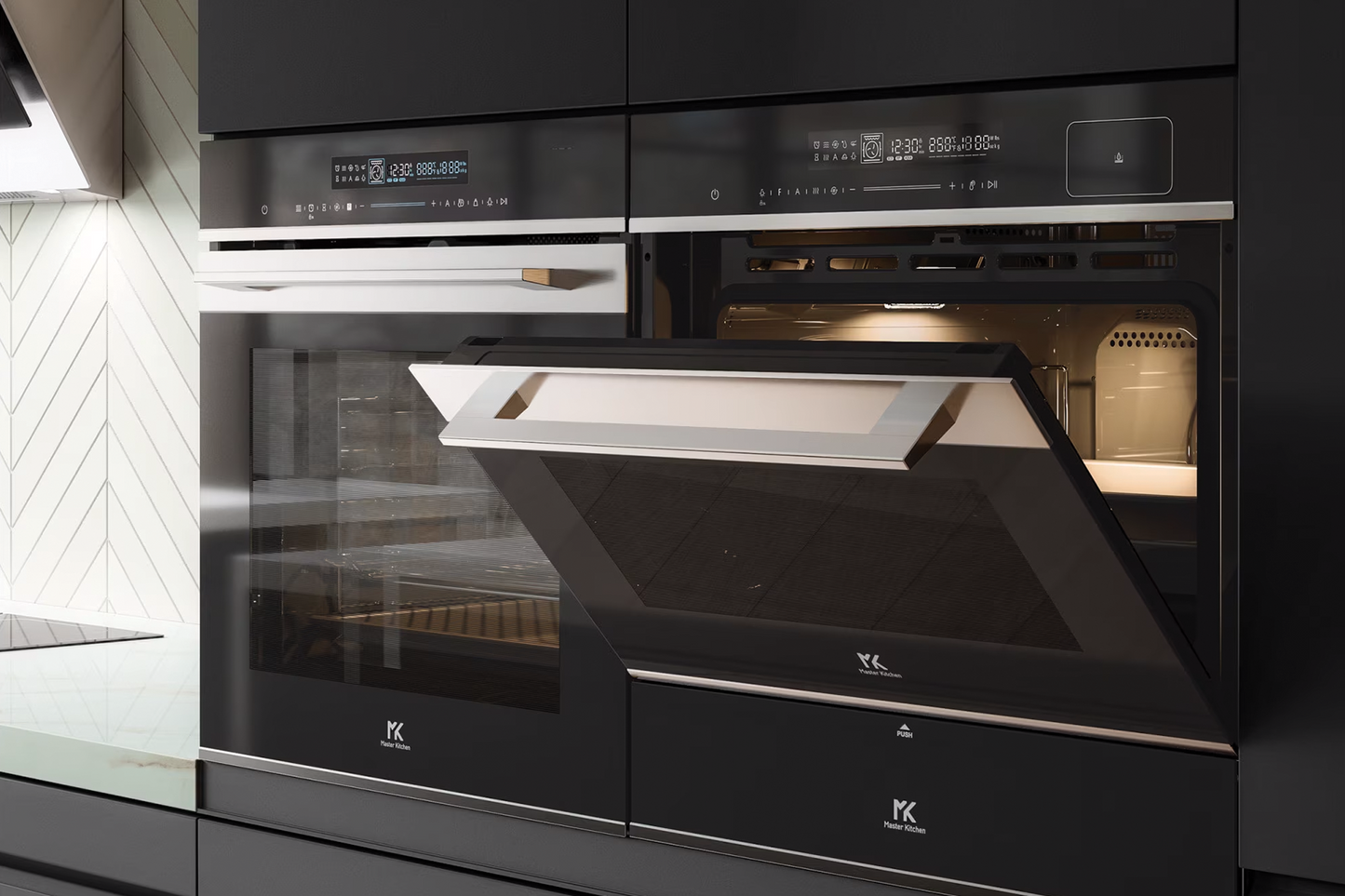 Cuptor electric cu abur Master Kitchen MKO 1309ED-CSBK - Gallery Image 3