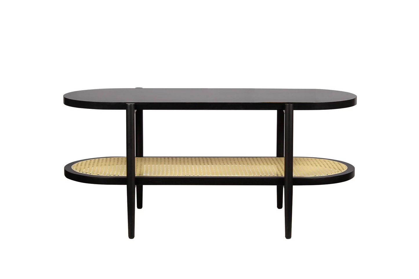 Măsuță de cafea ovală Ebony Rattan - Gallery Image 2