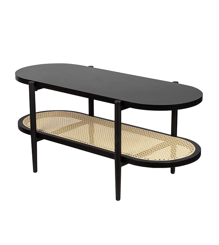 Măsuță de cafea ovală Ebony Rattan - Main Image