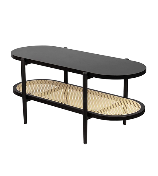Măsuță de cafea ovală Ebony Rattan L100 - Main Image