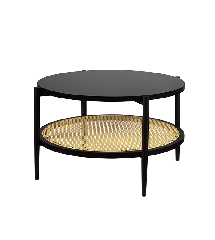 Măsuță de cafea rotundă Ebony Rattan - Main Image