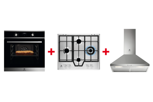 Pachet Electrolux EOF5F50BX + X-LINE KGS64562SX + LFC316X - Gallery Image 1