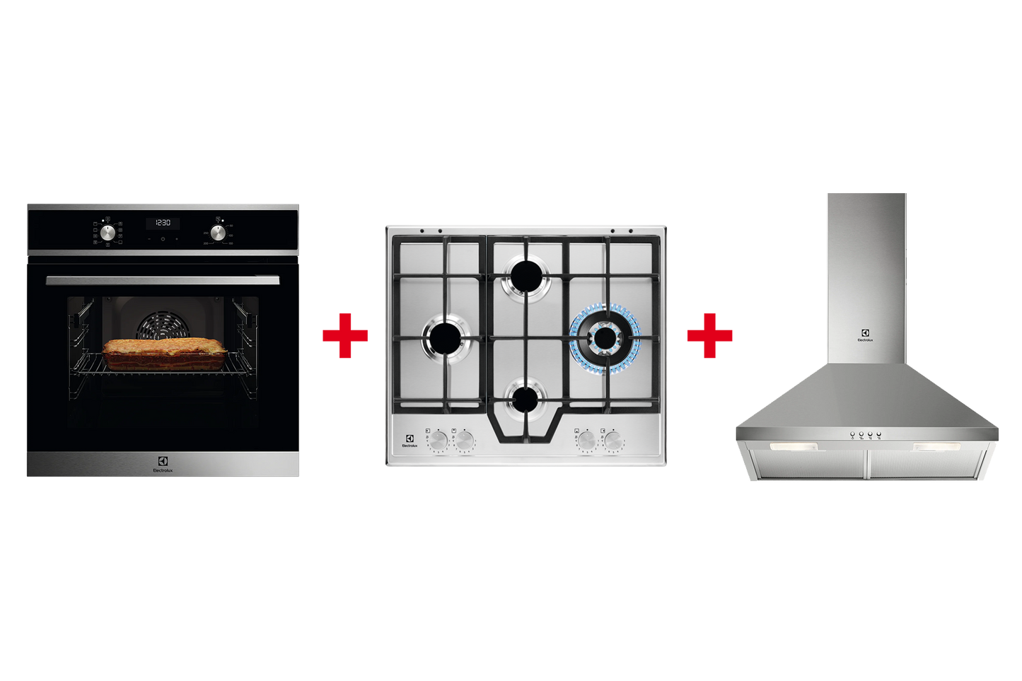 Pachet Electrolux EOF5F50BX + X-LINE KGS64562SX + LFC316X - Main Image