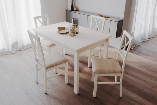 Masă extensibilă și 4 scaune Bistro - Gallery Image 1