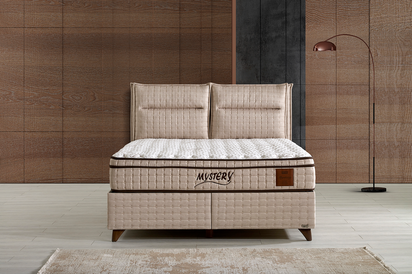 Pat Mystery Plus tapițat integral cu saltea inclusă - Gallery Image 10