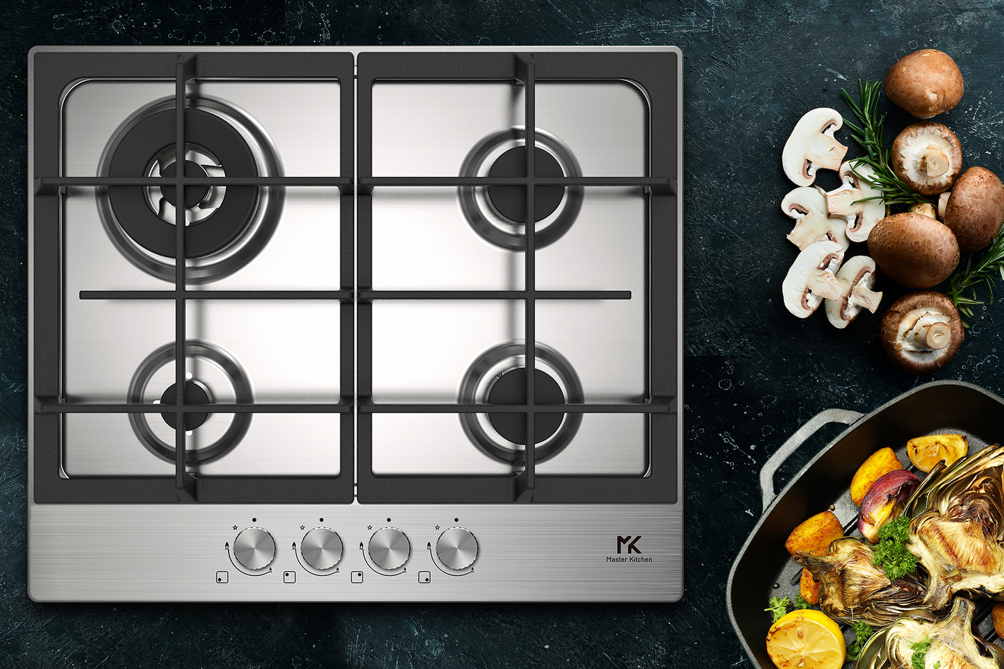 Plită gaz Master Kitchen MKHG 6031ED-TCXS - Gallery Image 2