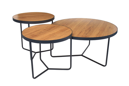 Set 3 măsuțe de cafea Rodos - Gallery Image 1