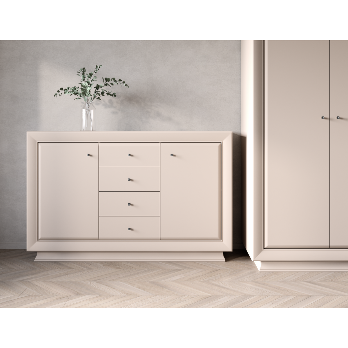 LARGO Comoda KOM2D4S, casmir, 151.5 x 38 x 96 cm