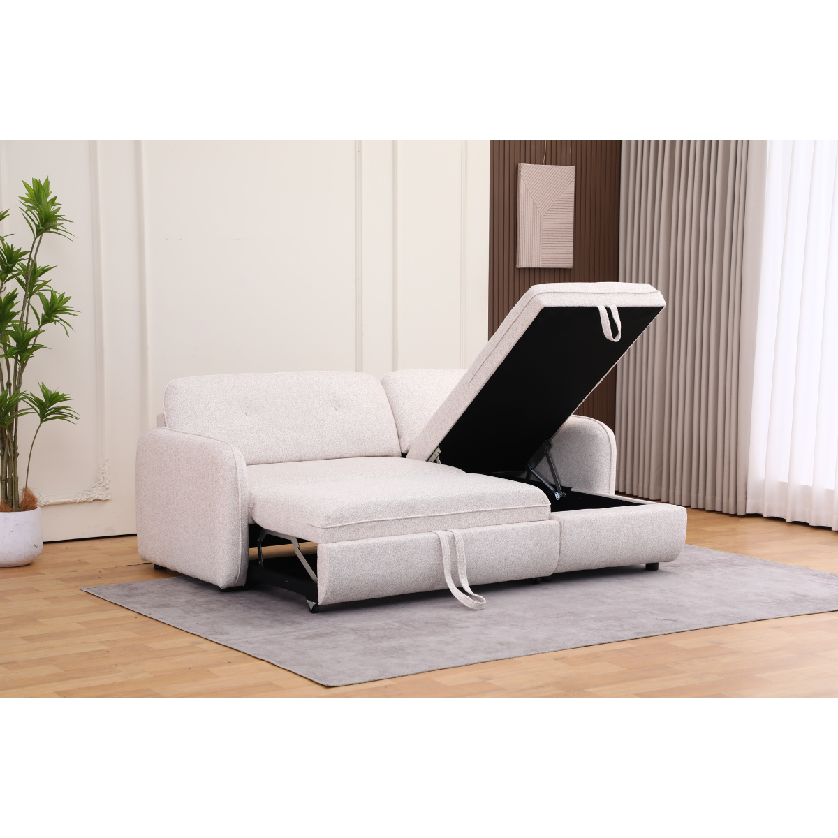 Coltar KF3590A extensibil si reversibil, 212 x 90/150 x 88 cm