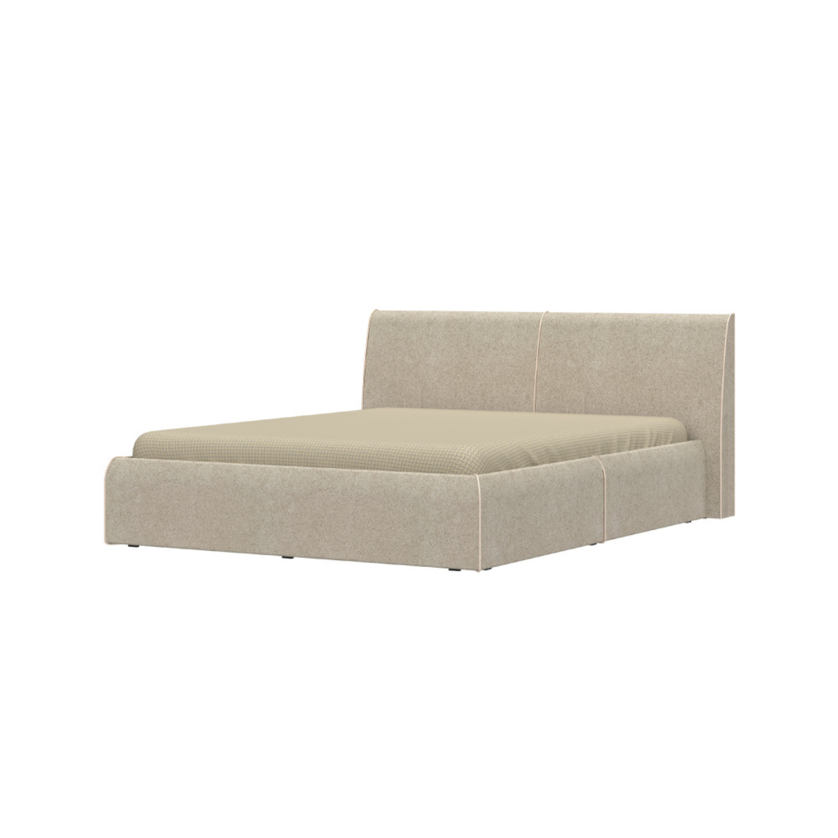 AIR Pat tapitat integral cu somiera metalica inclusa, 160/ 180 x 200 cm