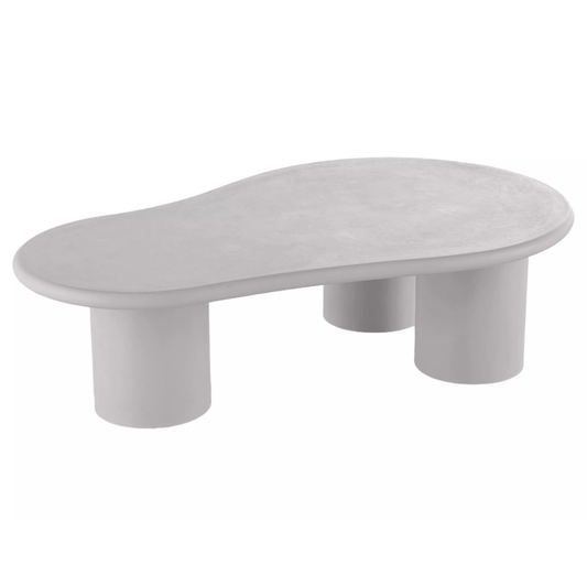 Masuta de cafea Selena, microciment, 130 x 80 x 35 cm, gri deschis