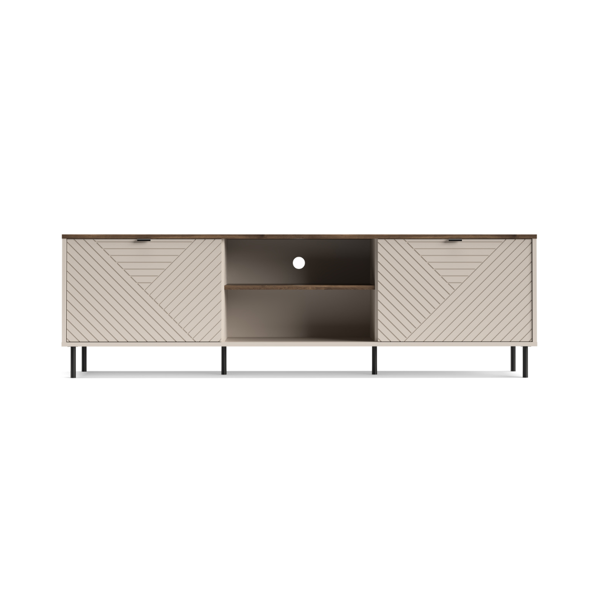 MIRAGE Comoda RTV (MR3), casmir/ stejar castelo, 183.4 x 40 x 55.2 cm