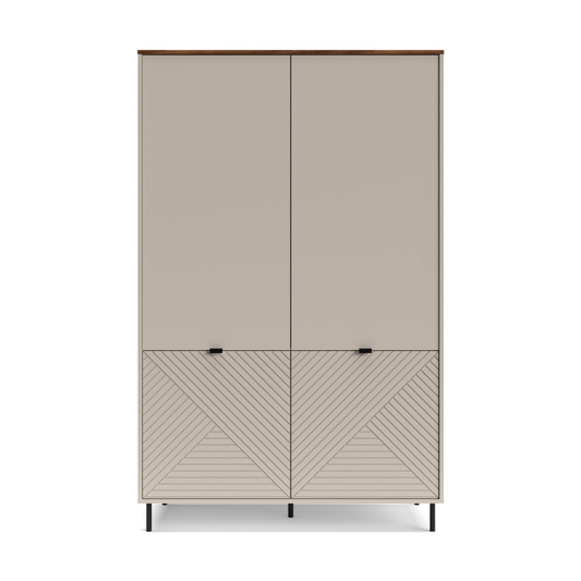 MIRAGE Dulap 2D - 2 usi (MR11), casmir/ stejar castelo, 123.4 x 55 x 194.6 cm