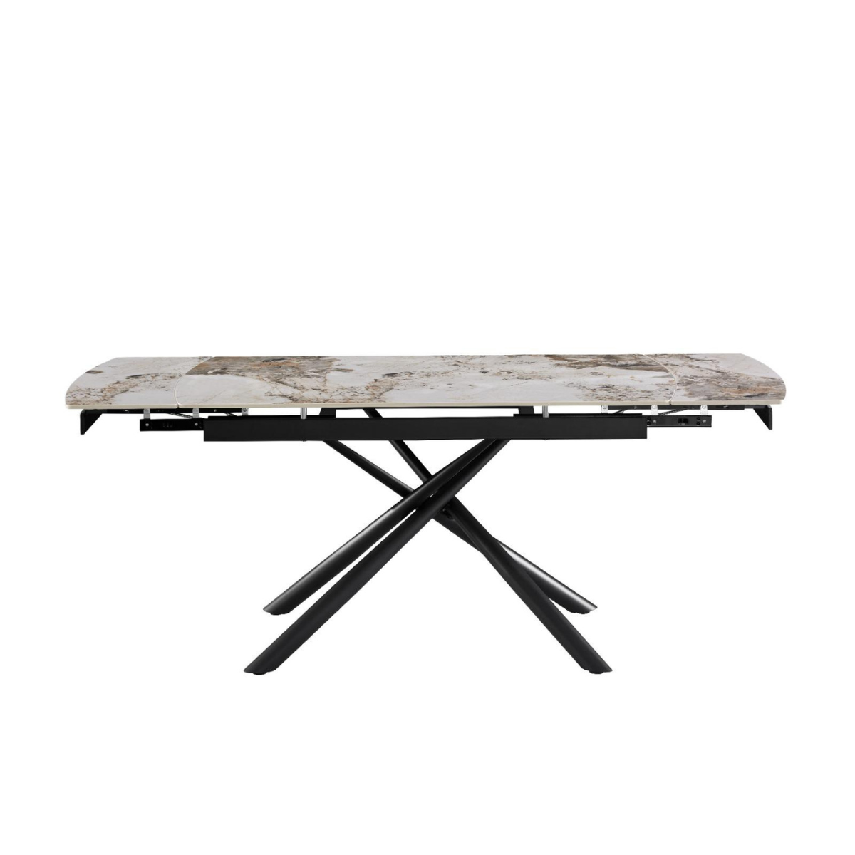 Masa Maroco extensibila ceramica alba, 140/200 x 90 x 76 cm