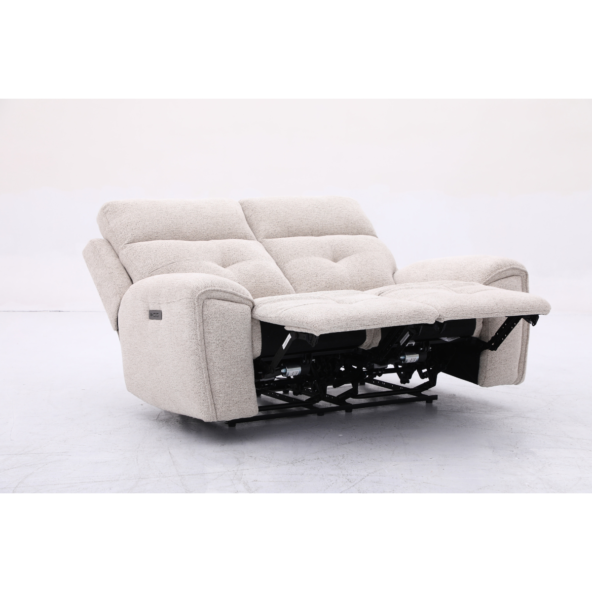 Set 2 canapele si 1 fotoliu 7316B cu recliner electric si functie USB, bej