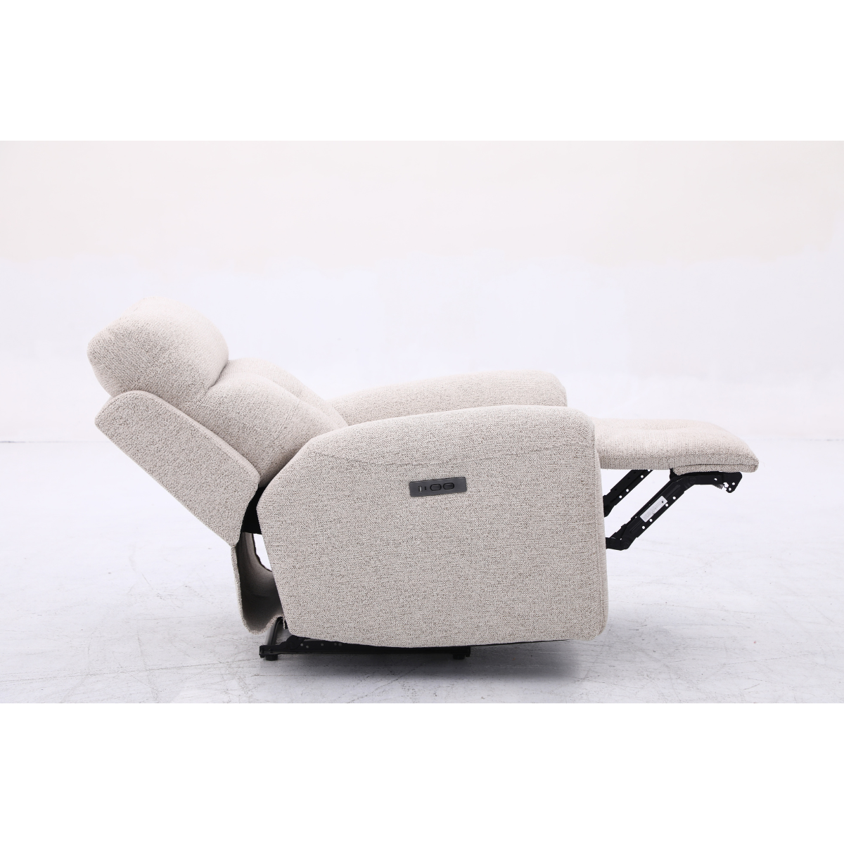 Set 2 canapele si 1 fotoliu 7316B cu recliner electric si functie USB, bej