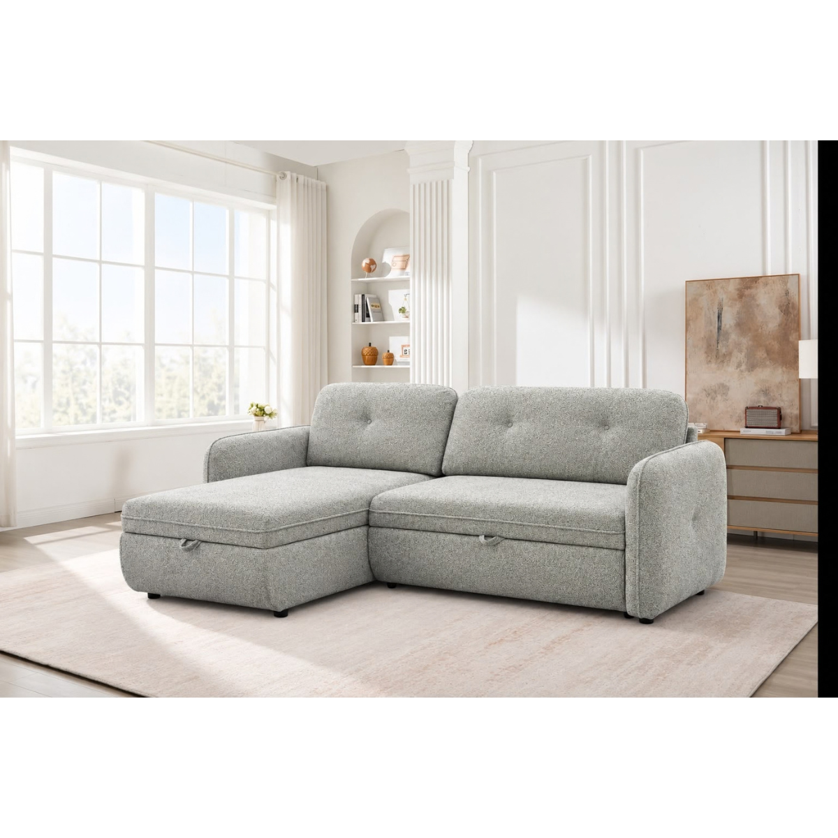Coltar KF3590A extensibil si reversibil, 212 x 90/150 x 88 cm