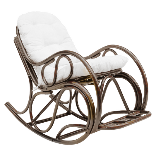 Scaun balansoar, maro închis/bej, AGATON