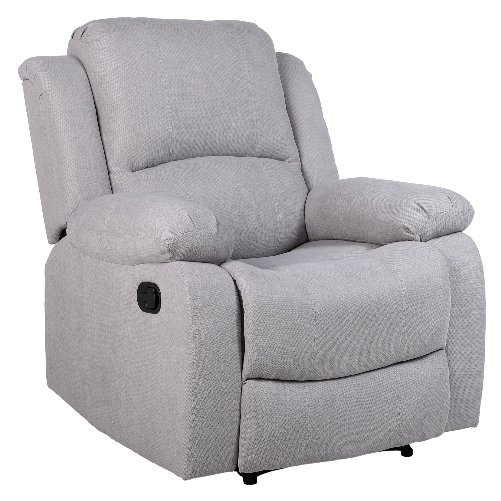 Fotoliu relaxant reglabil, material gri deschis, ASKOY NEW